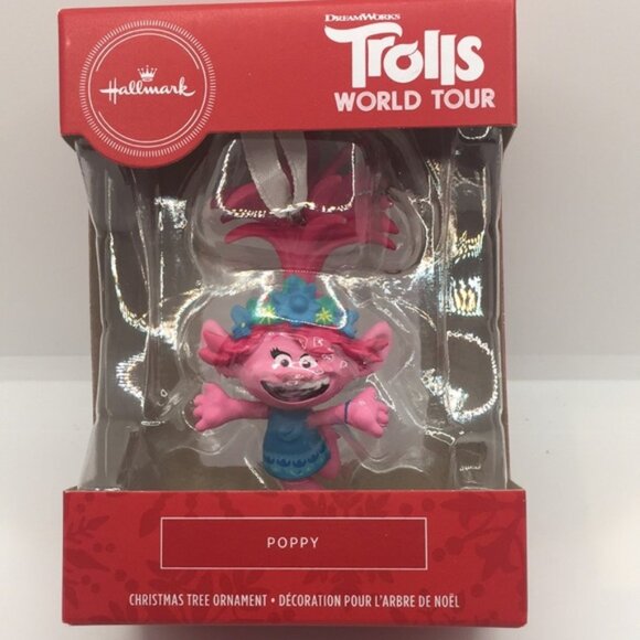 2020 Hallmark Trolls World Tour Poppy Christmas Tree Ornament Holiday Decoration - Picture 1 of 9